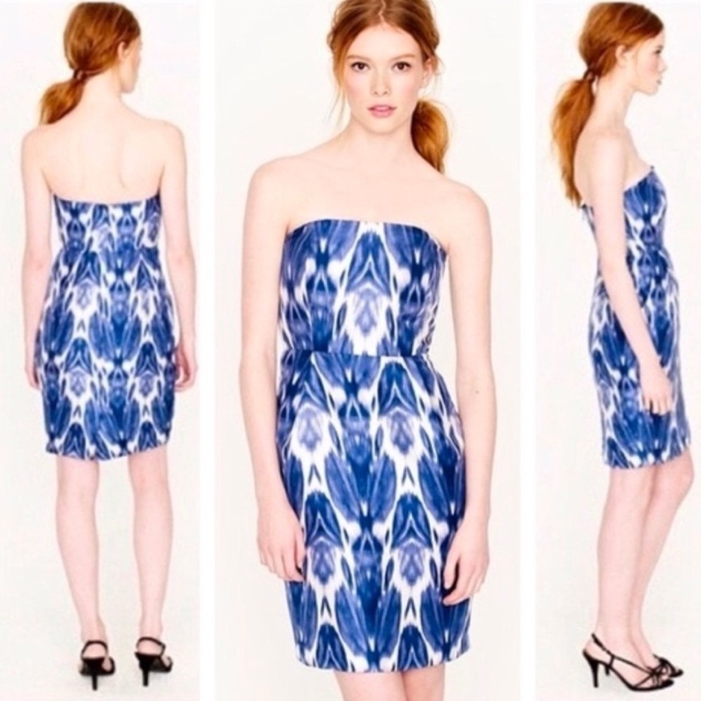 Blue Strapless Dress